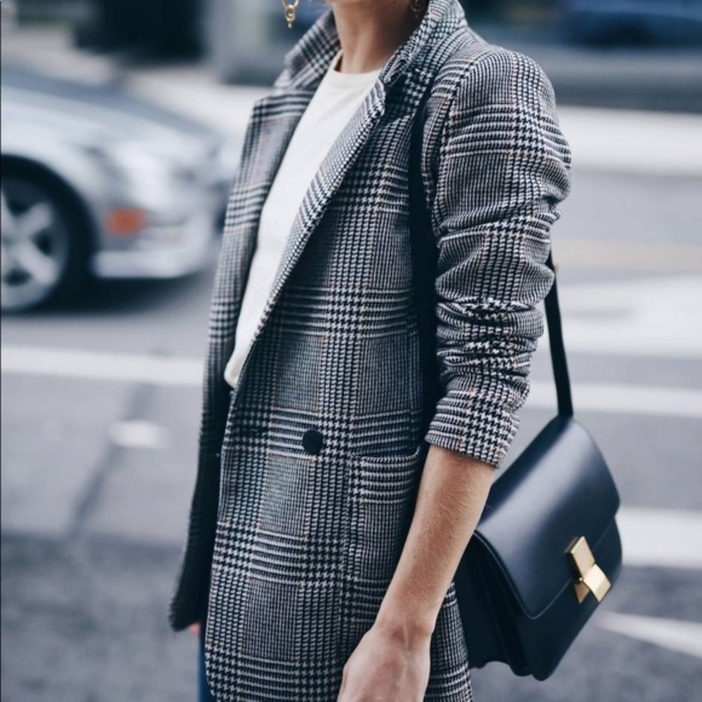 Love Tree Plaid Blazer